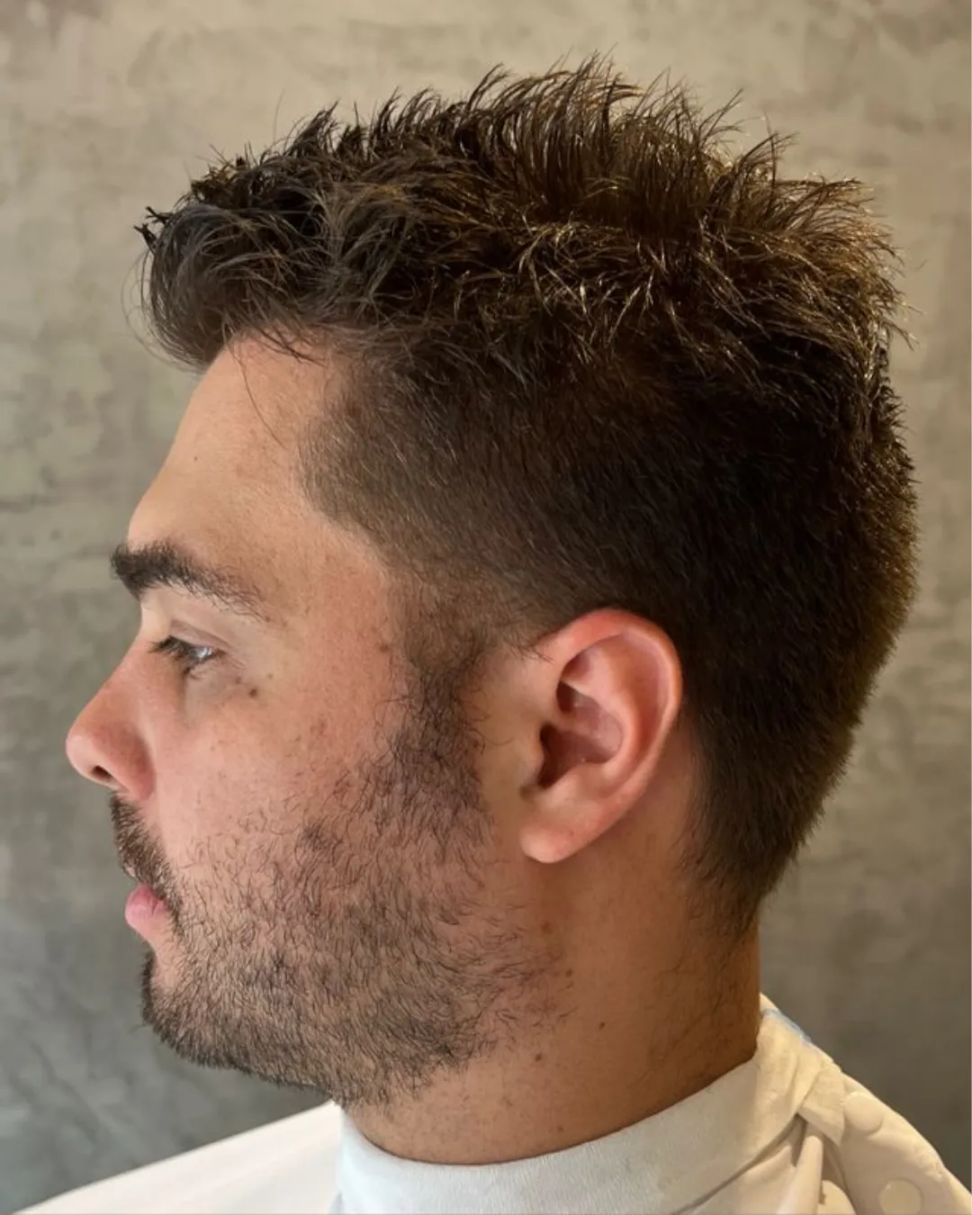 Cliente antes do visagismo na Edge Barbearia