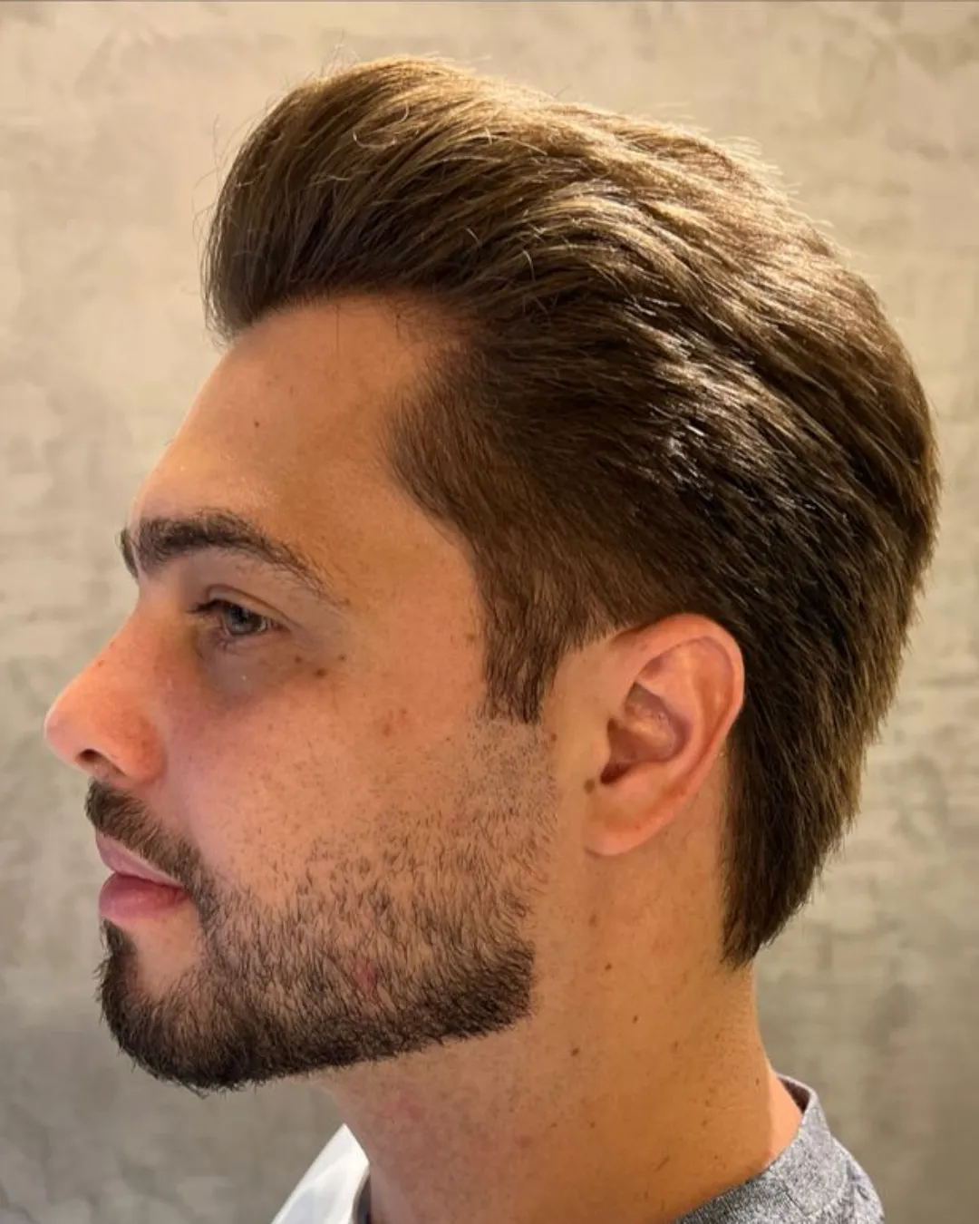 Cliente após o visagismo na Edge Barbearia
